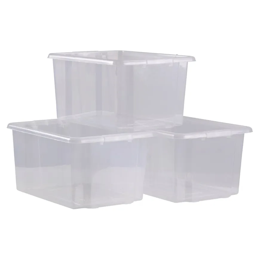 Clear Storage Tubs 3pk