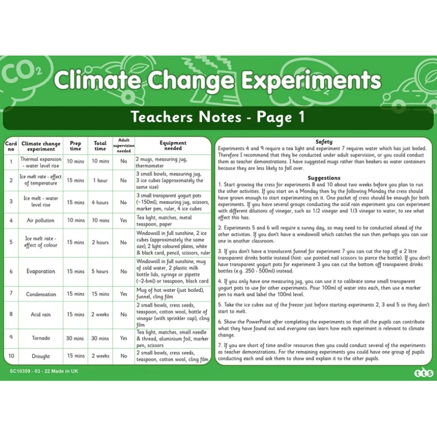 Climate Change Experiments