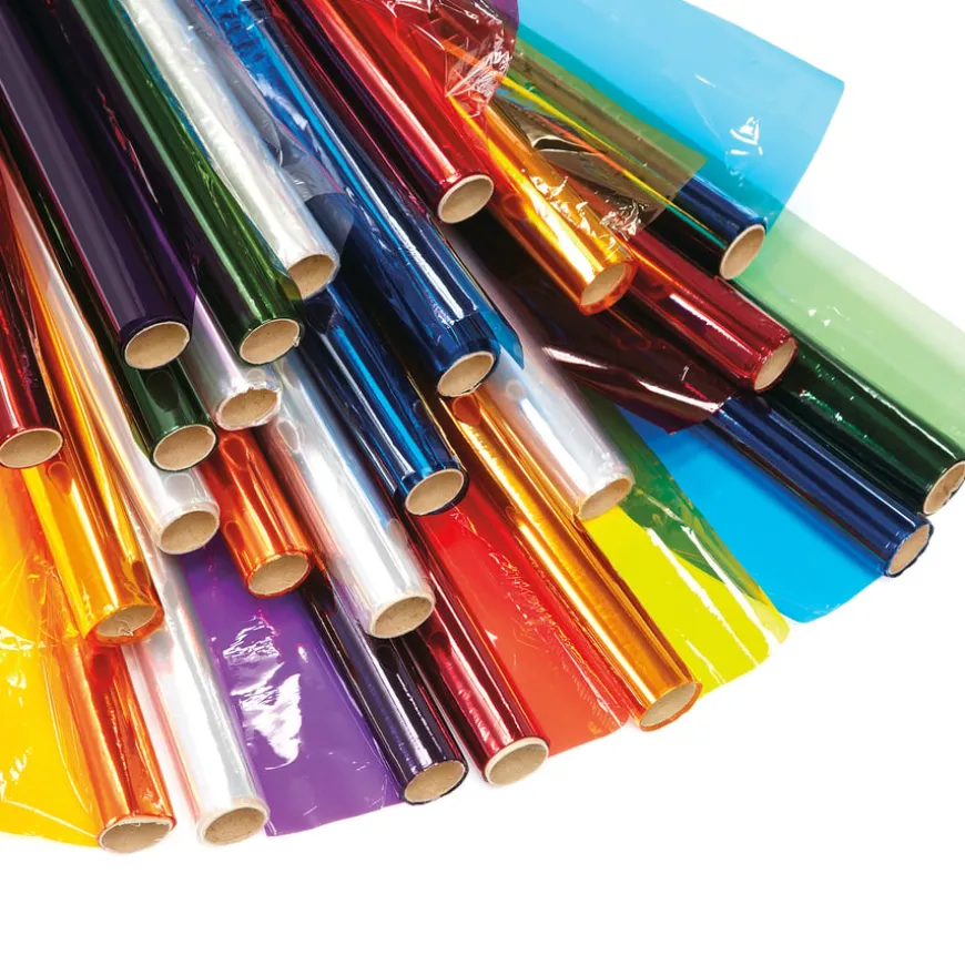 Coloured Cellophane Rolls Multipack Assorted 24pk