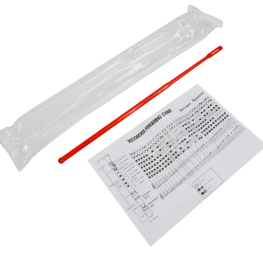 Coloured Descant School Recorder & Cleaning Rod