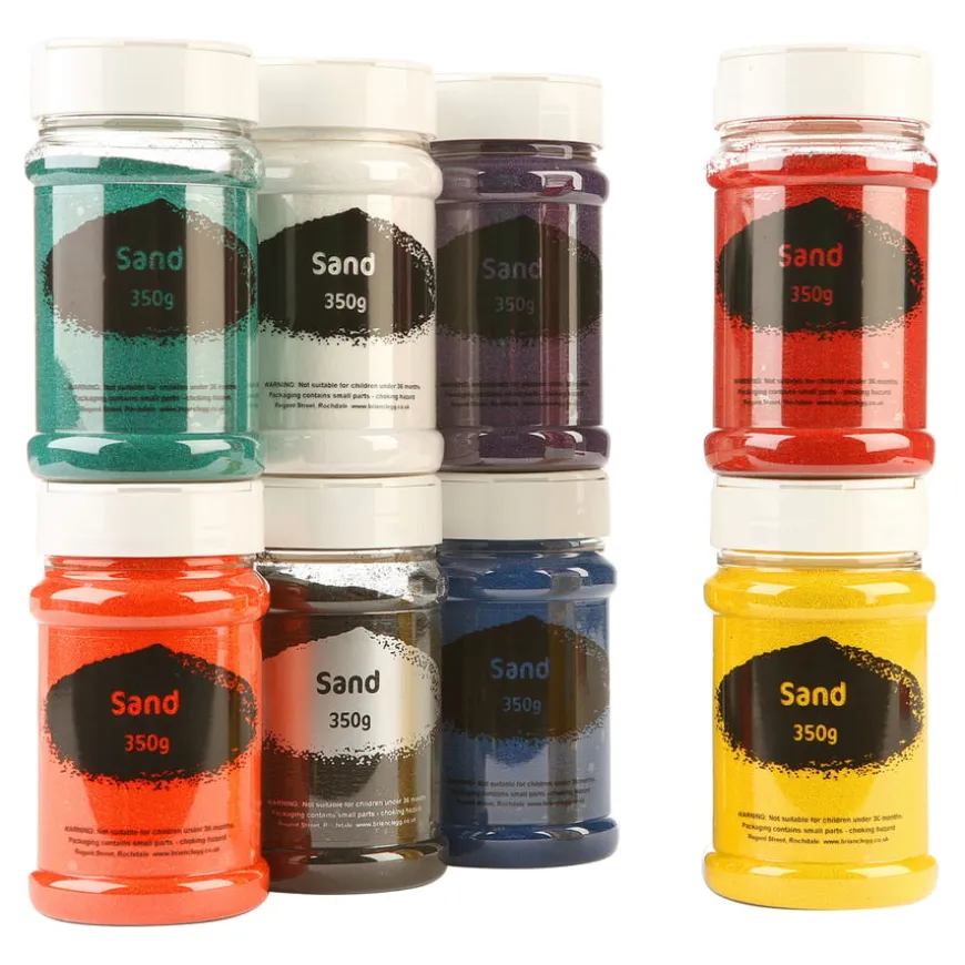 Coloured Sand Assorted 350g 8pk