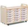 3 Column Tray Storage inc 18 Shallow Trays Translucent Trays