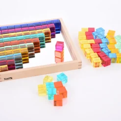 Construction Set Acrylic Gems and Mirror Tray 101pcs