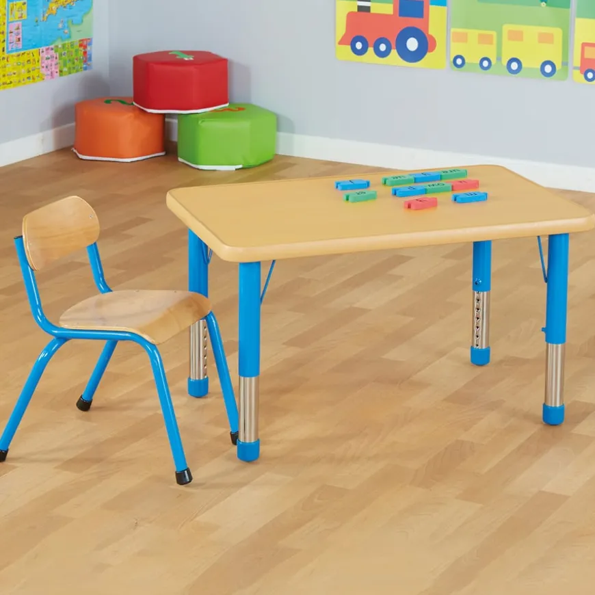 Copenhagen Height Adjustable Rectangular 4 Seater Table