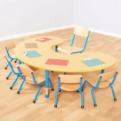 Copenhagen Height Adjustable Horseshoe Shaped 6 Seater Table