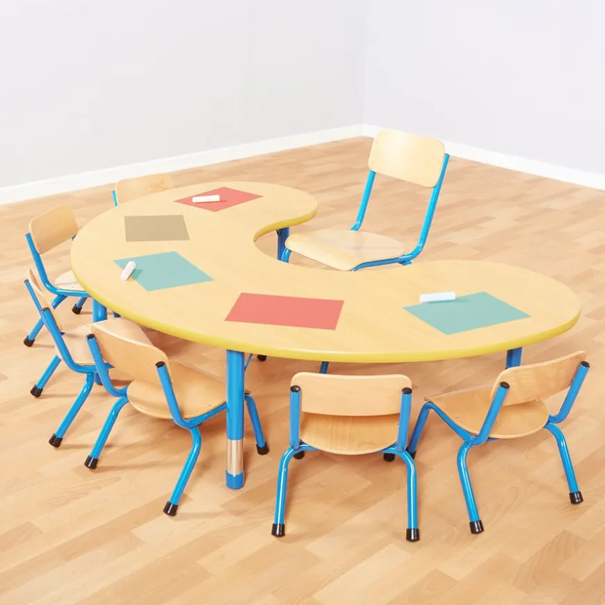 Copenhagen Height Adjustable Horseshoe Shaped 6 Seater Table