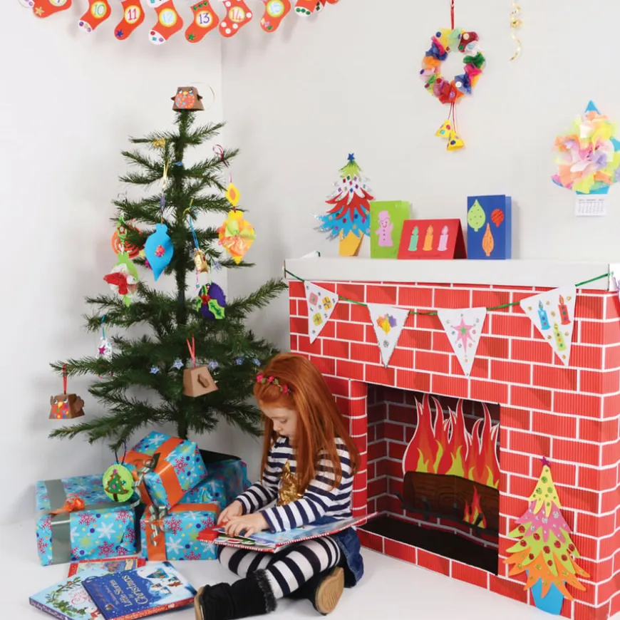 Corobuff® Corrugated Card Fireplace
