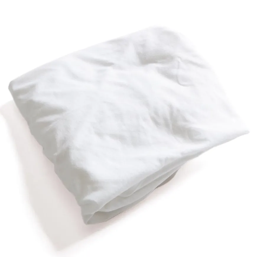 Cotton Jersey Fitted Cot Sheet White 120 x 60cm