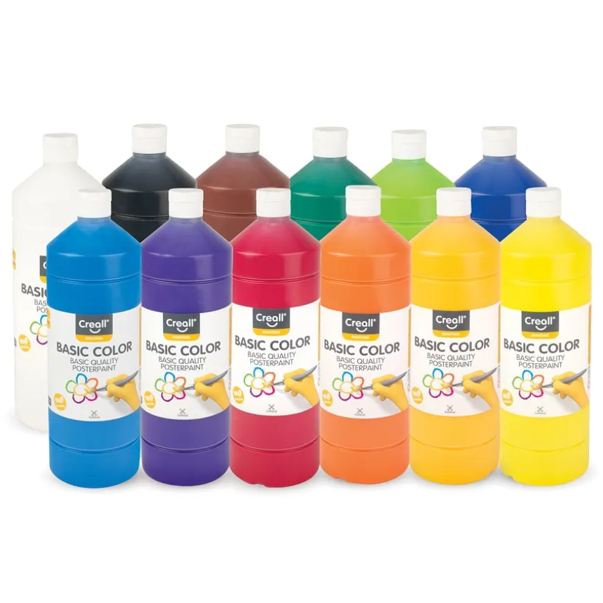 Creall Ready Mixed Paint Assorted Pack 1L x 12pk