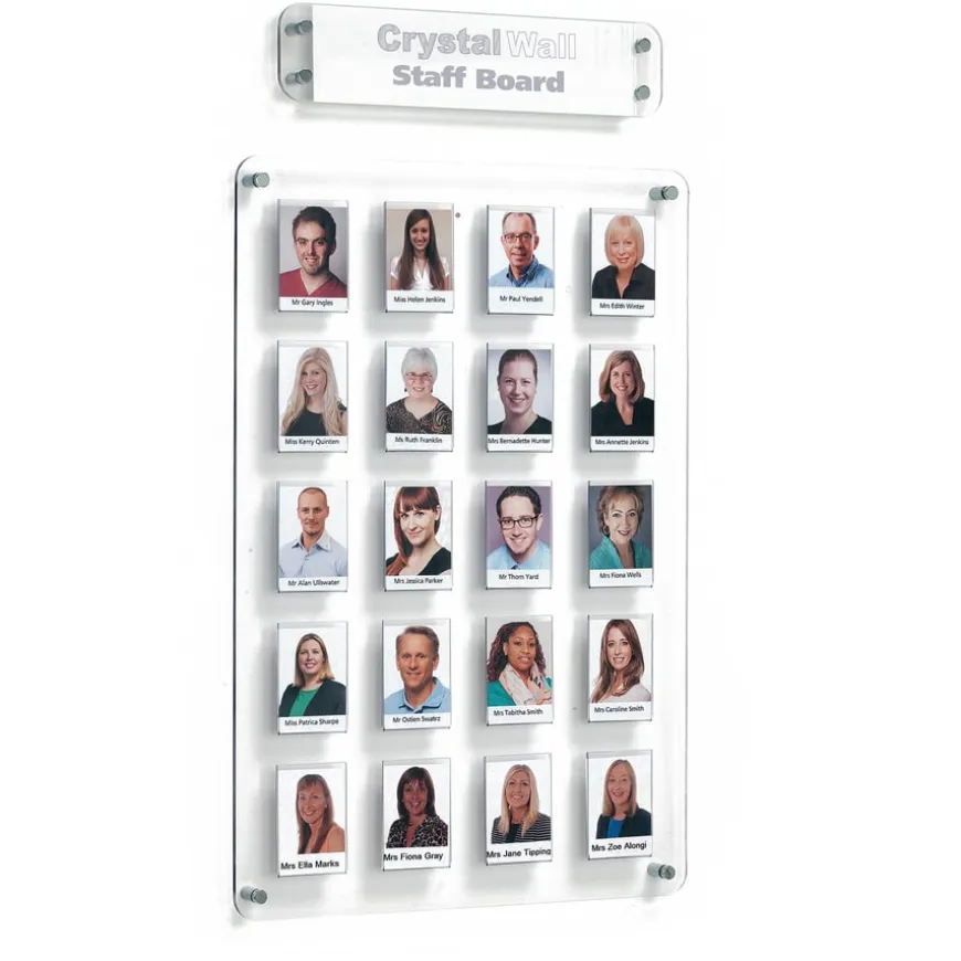 Crystal Wall Class and Staff Photo Display Boards