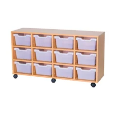 Cubby Tray Storage: 3 Tier with 12 Trays