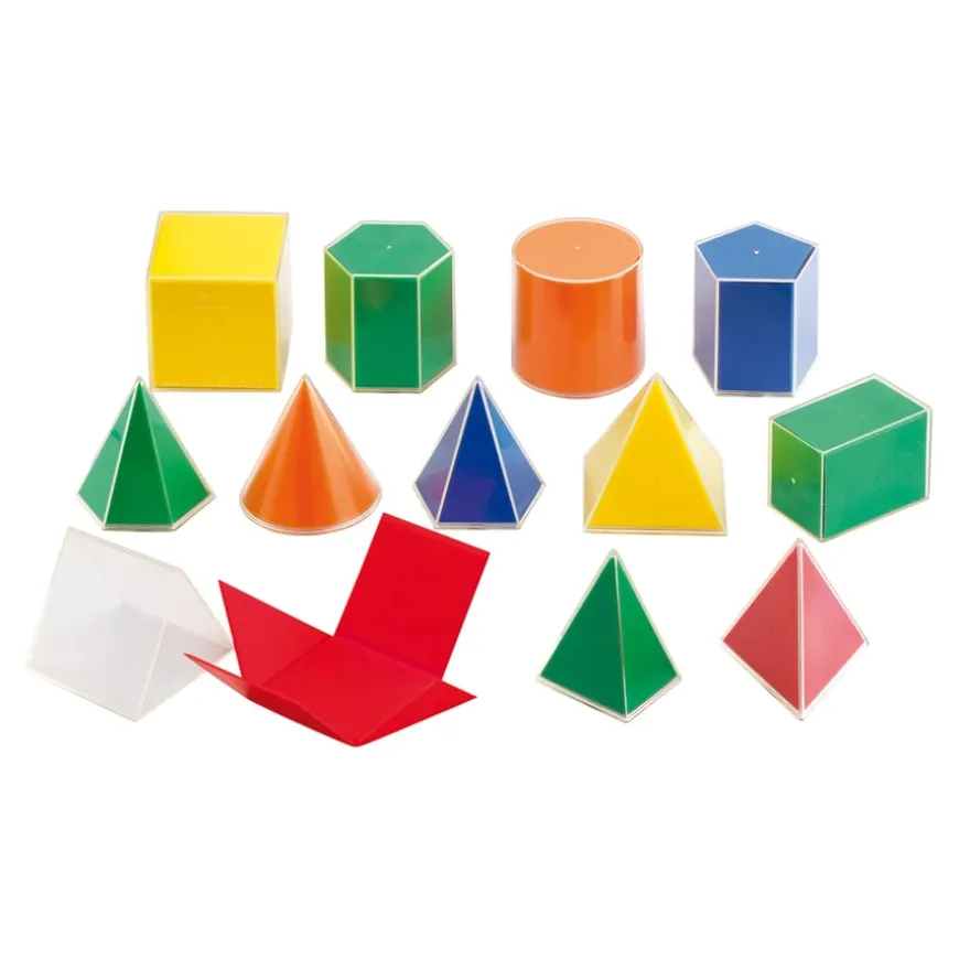 2D and 3D Geometric Shapes 12pcs