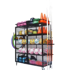 Deluxe Lockable Mobile Ball Storage Cabinet