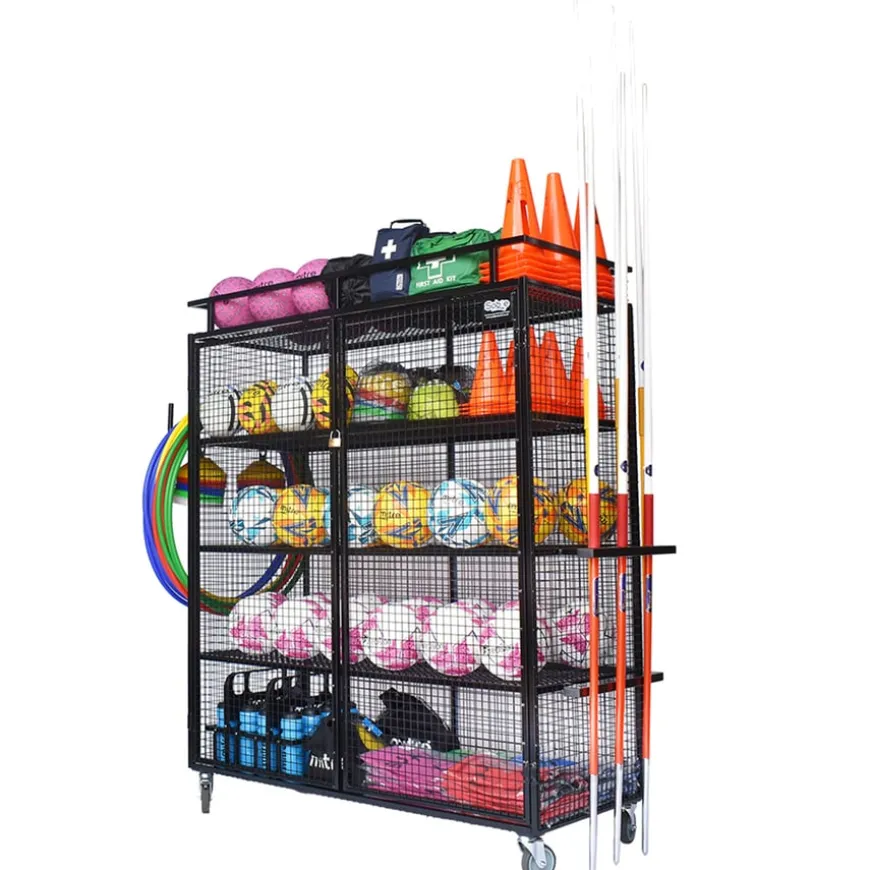 Deluxe Lockable Mobile Ball Storage Cabinet