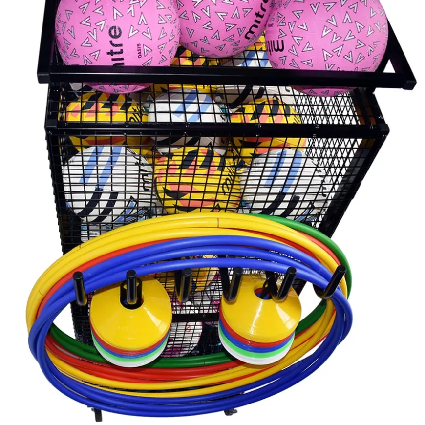 Deluxe Lockable Mobile Ball Storage Cabinet