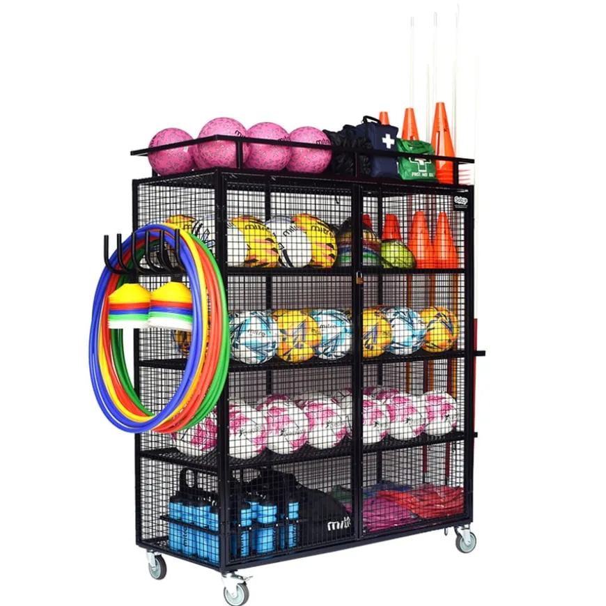 Deluxe Lockable Mobile Ball Storage Cabinet