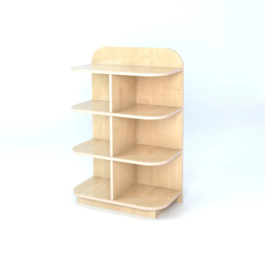 D-End Cap Library Bookcase In Maple
