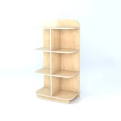D-End Cap Library Bookcase In Maple