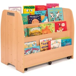 Double Sided Mobile Bookcase Storage Unit H700mm