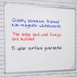 Double Sided Non Magnetic Whiteboard