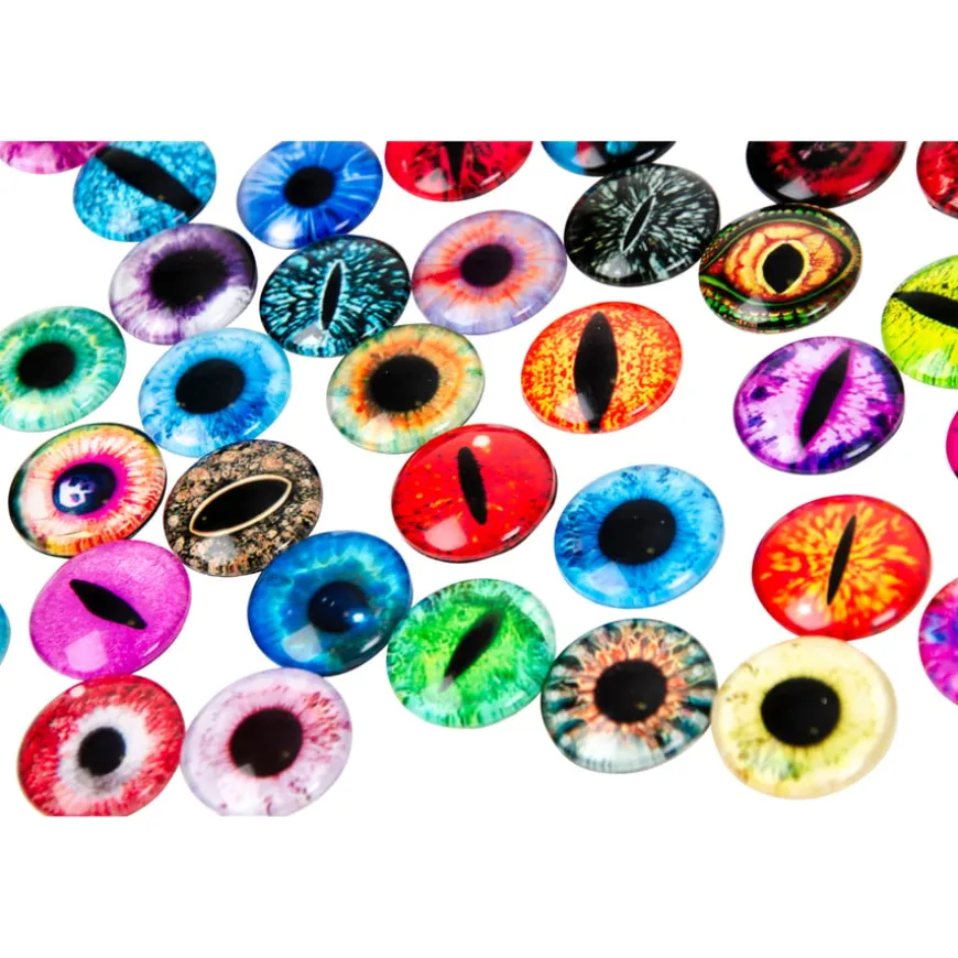 Dragon Glue-On Glass Eyes Assorted
