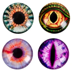 Dragon Glue-On Glass Eyes Assorted