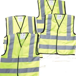 Dressing Up Construction High Vis Safety Vests 4pk