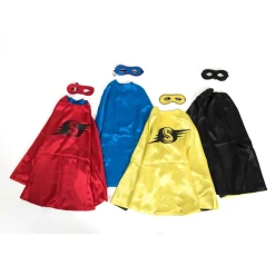 Dress up Superhero Reversible Capes and Masks 4pk