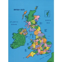 Drywipe Map of the British Isles 91cm x 71cm