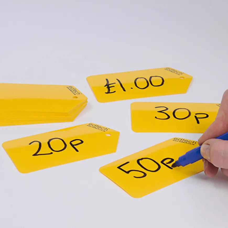 Dry Wipe Plastic Price Tags 20pcs