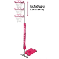 Easiplay Netball Unit w Padding Pink & Silver