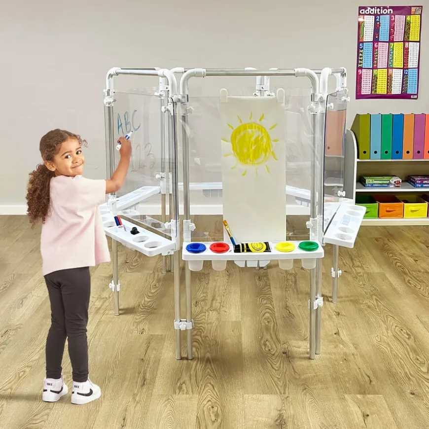 Easy Clean Multi-Panel Acrylic Art Easel 6 Sided