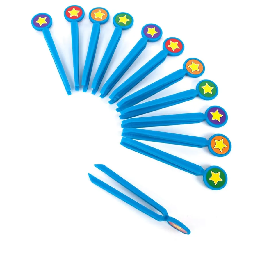 Easy Grab Plastic Safety Tweezers 12pk