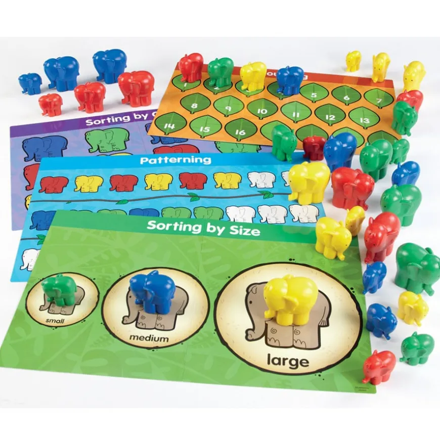 Elephant Counters and Activity Cards 40pcs