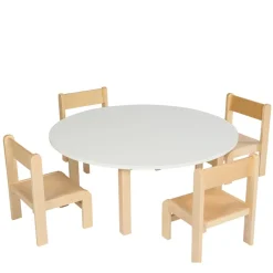 Essentials White Circular Table