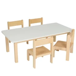 Essentials White Rectangular Table