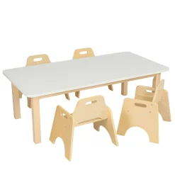 Essentials White Rectangular Table