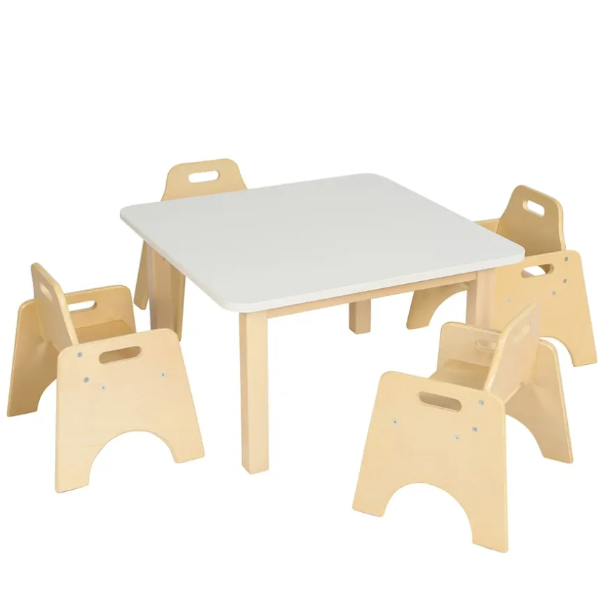 Essentials White Square Table