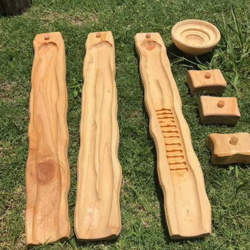 Explore Nook Messy Play Wooden Water Ways Channelling Set