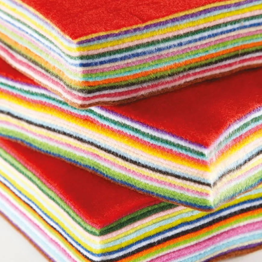 Felt Squares Assorted 300mm 100pk