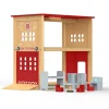 Fire Station and Furniture Wooden Play Set