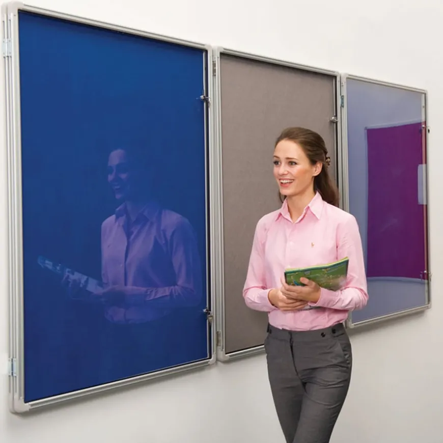 FlameShield Tamperproof Corridor Noticeboards Double Door