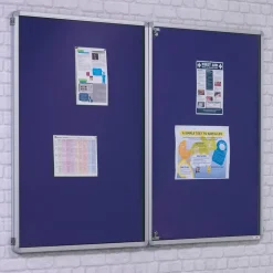 FlameShield Tamperproof Corridor Noticeboards Double Door