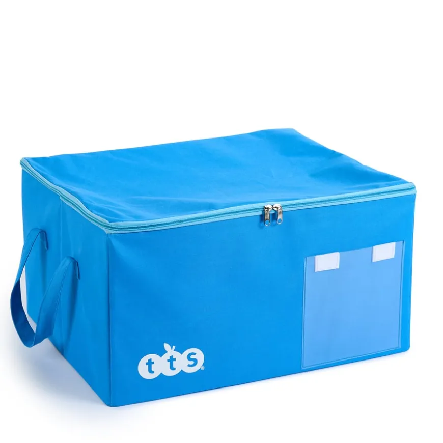 Folding Canvas Blue Box L50 x W40 x D28cm
