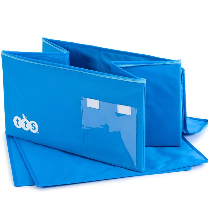 Folding Canvas Blue Box L50 x W40 x D28cm