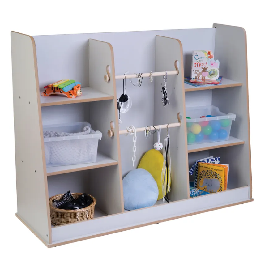 Free Standing Loose Parts Shelf Unit Grey