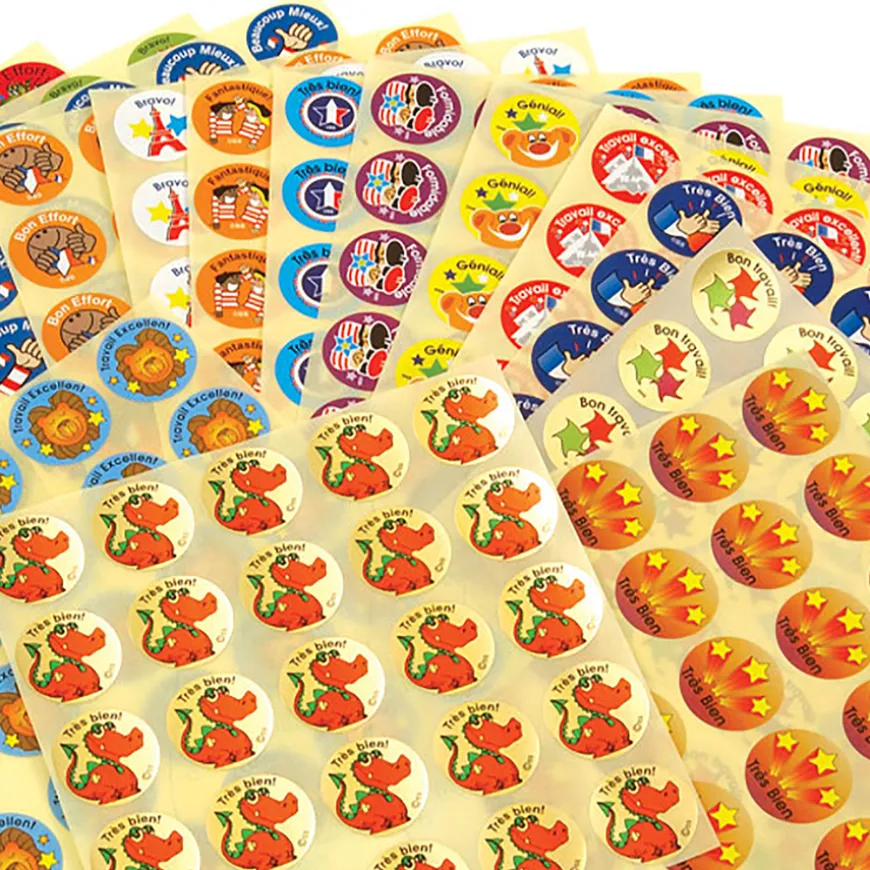 French Reward Assorted Stickers 375pk
