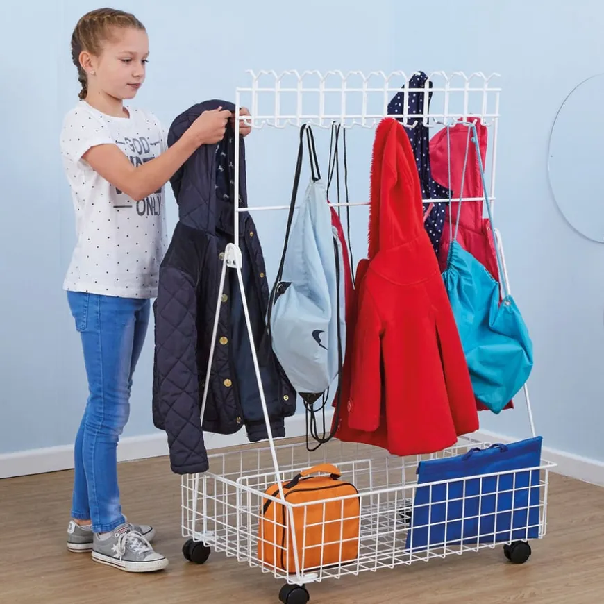 General Mesh Steel Storage Trolley with Castors