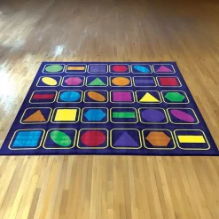 Geometric Shapes Square Placement Carpet 3 x 3m