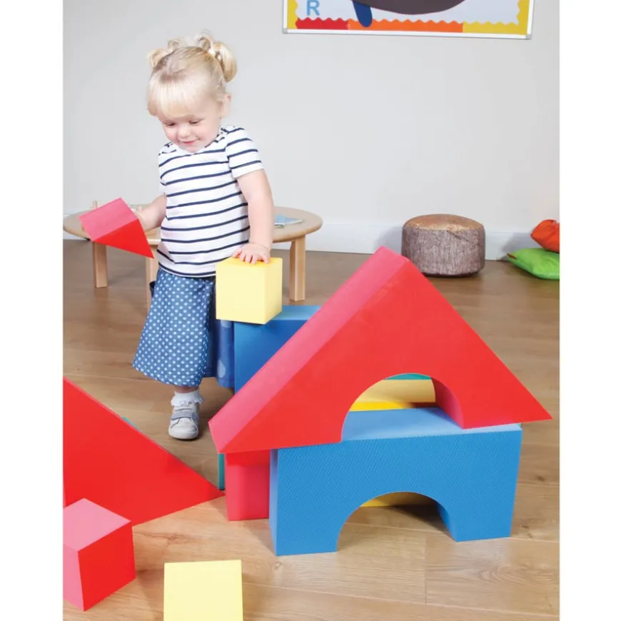 Giant Foam Coloured Building Blocks 32pk